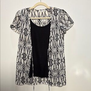 SHOP BLOUSES FOR WOMEN size small, black and white